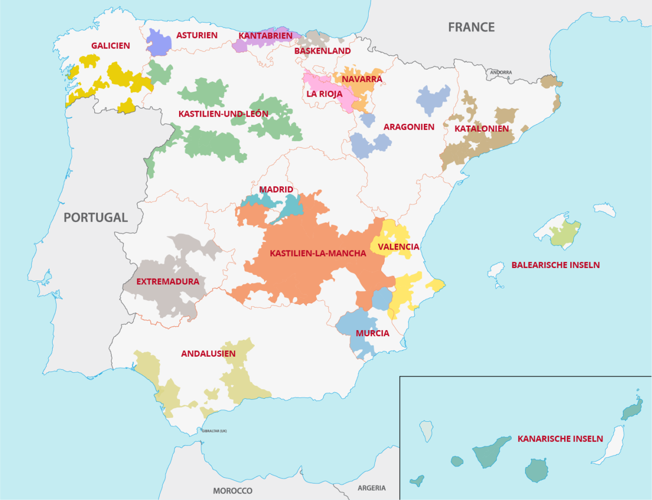 Weinbau in Spanien: Weinanbaugebiete & Weinregionen ️