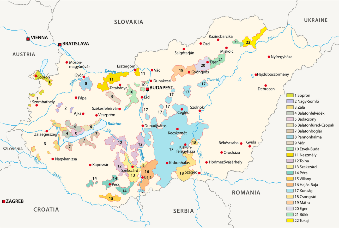 Eger: Weinanbaugebiet / Weinregion in Ungarn