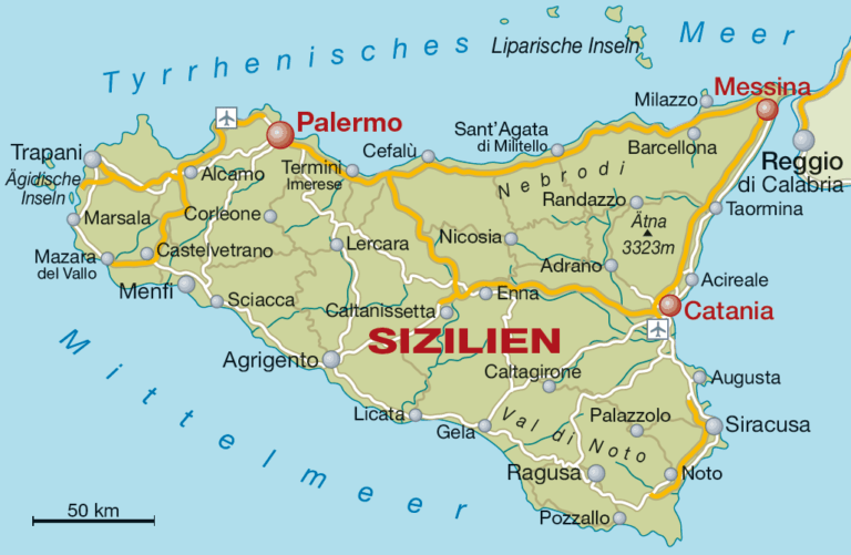 Sizilien: Weinanbaugebiet / Weinregion in Italien